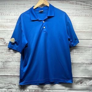 Nike Golf Dri-Fit Men's Size L Bright Blue Short Sleeve Golf Polo (59 Patch)